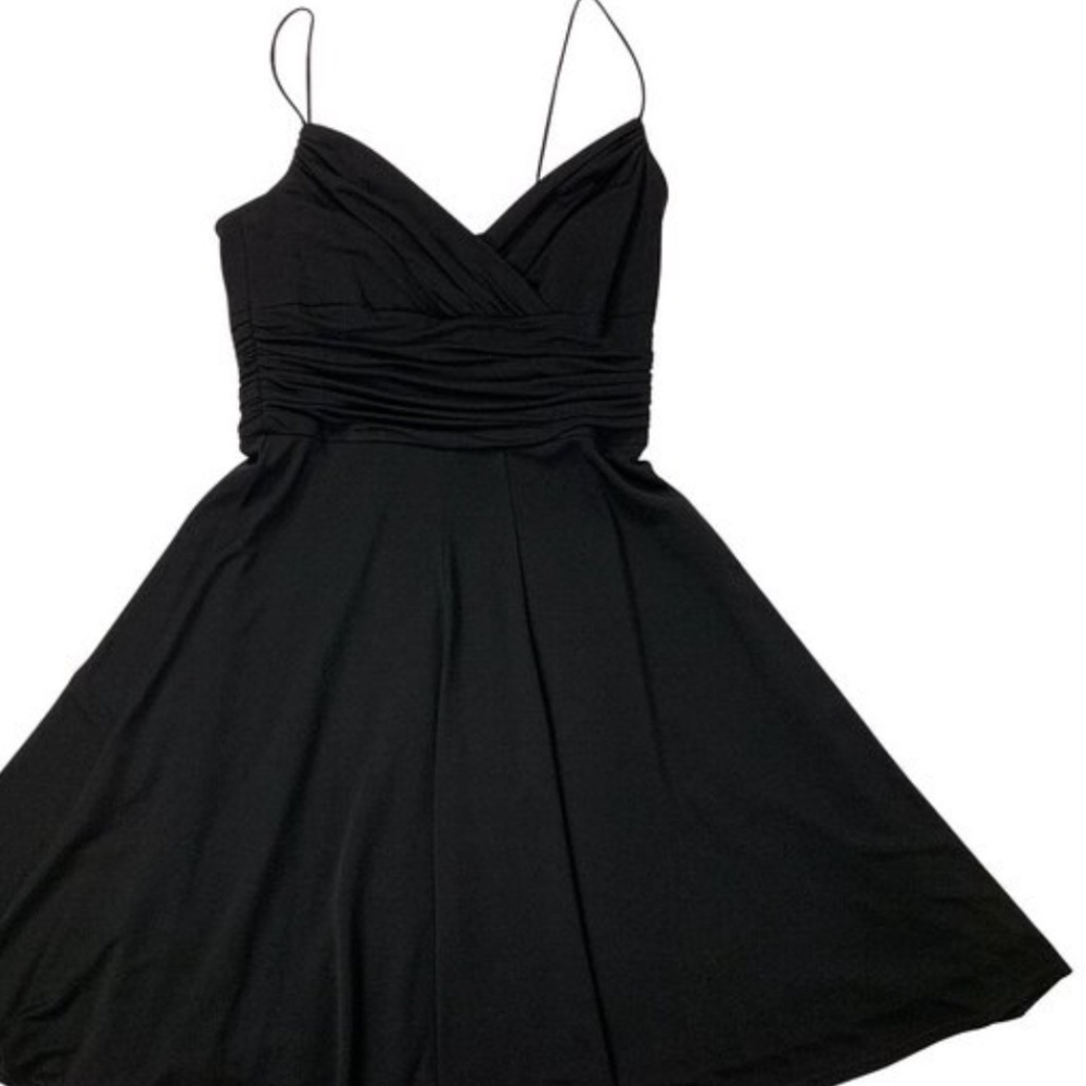 Anne Klein sleeveless Cocktail Dress Solid Black 6